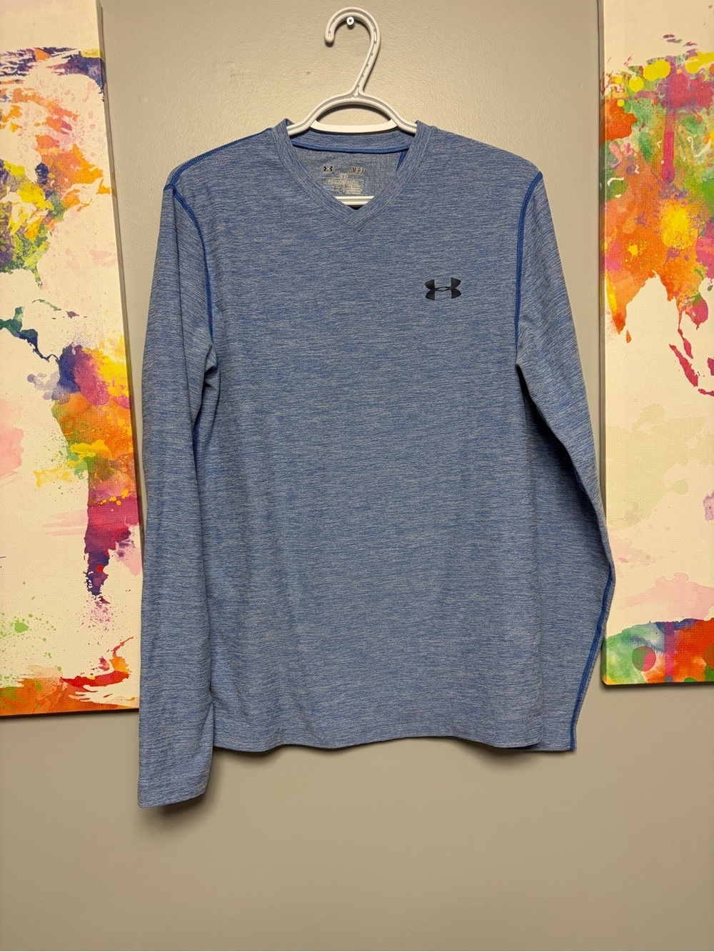Under Armour Blue Long Sleeve Tee with Crew Neck